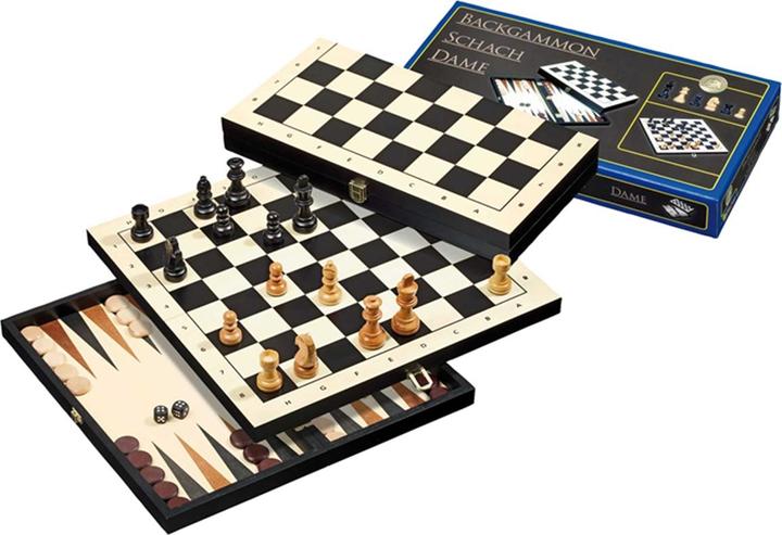 Actual product image Philos Chess Backgammon Checkers Set