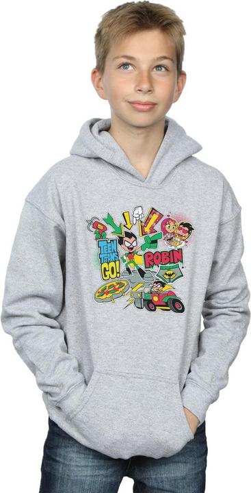 Immagine prodotto Teen Titans Go Robin Montage Felpa con Cappuccio Ragazzi (116)