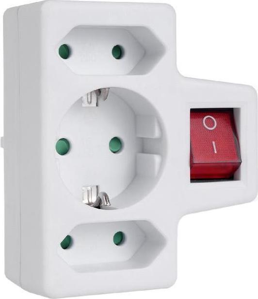 Maclean MCE215 - Energy - Verschiedene Schuko/Euro-Stecker - Mit oder Ohne Schalte (3x, CEE 7/4, CEE 7/5)