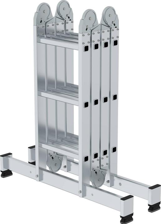 Produktbild kaiserkraft Vielzweckleiter 4-teilig mit nivello-Traverse 4x3 Sprossen (Mehrzweckleiter, 365 cm)