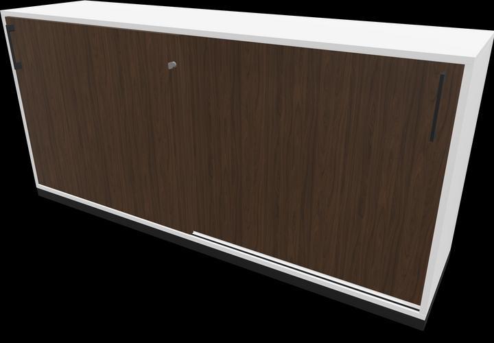 Black, Walnut decor dark with structure, White