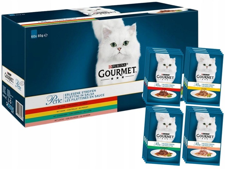 Image du produit Gourmet Perle Les Filettines en sauce (Adulte, Senior, 60 pcs, 5100 g)