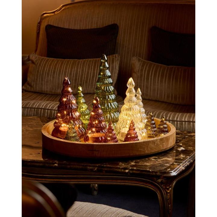 Actual product image Sirius Table Decoration Lucy Tree, Set of 2, Bordeaux, 9 cm