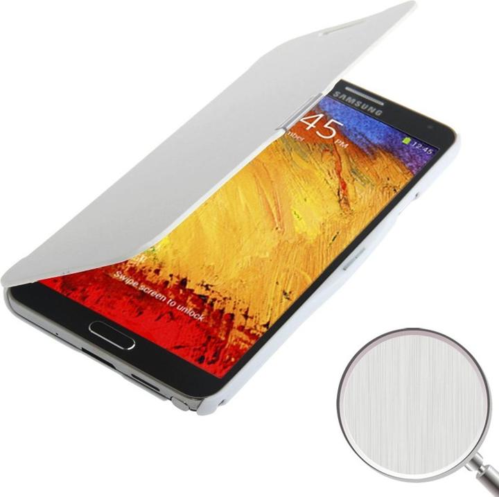 Actual product image König Design Mobile phone cover case for Samsung Galaxy Note 3 N9000 white brushed (Samsung Galaxy Note 3)