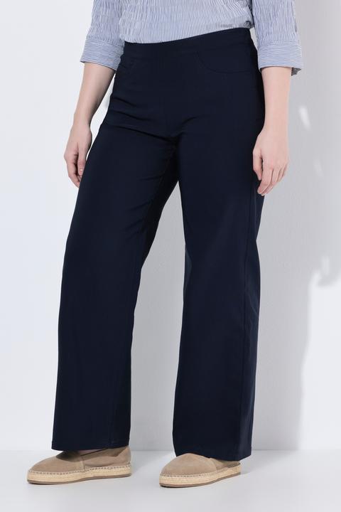Produktbild Ulla Popken Bengalinhose Mary, weites Bein, Elastikbund, Stretch (60)