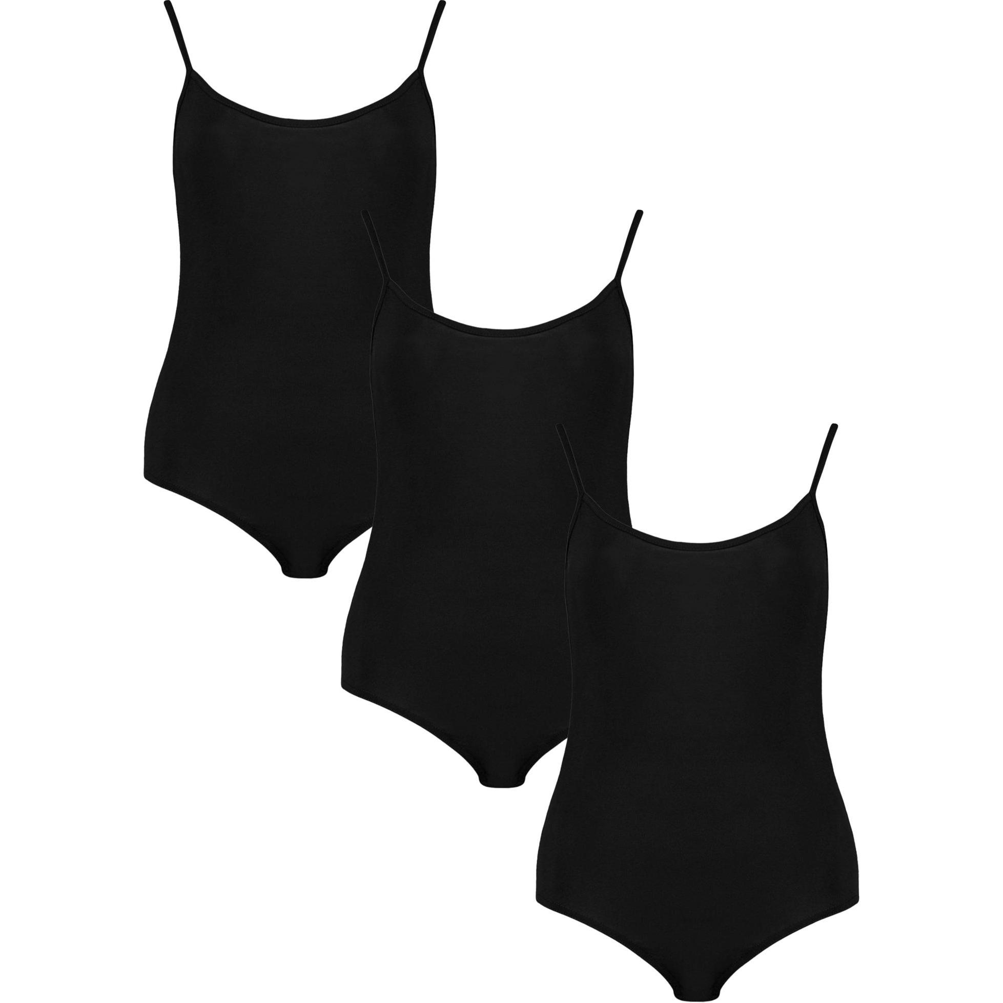 Maxte, Damen, Body, BASIC MAX Body Top Frauen 3er-Pack, Schwarz, (L)