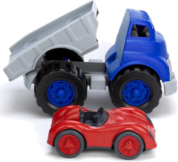 Actual product image Green Toys Flatbed with Race Car