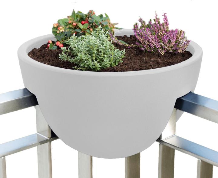 Image du produit Rephorm Pot de fleurs pour balcon Eckling Ø 45 cm - Blanc