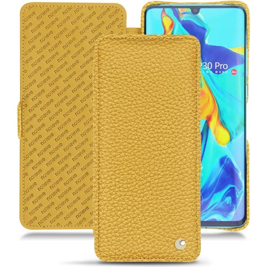 Noreve Lederschutzhülle horizontal (Huawei P30 Pro), Smartphone Hülle, Orange