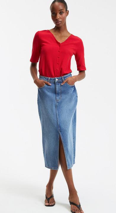 Immagine prodotto La Redoute Collections Gerader Midirock aus Denim (40)