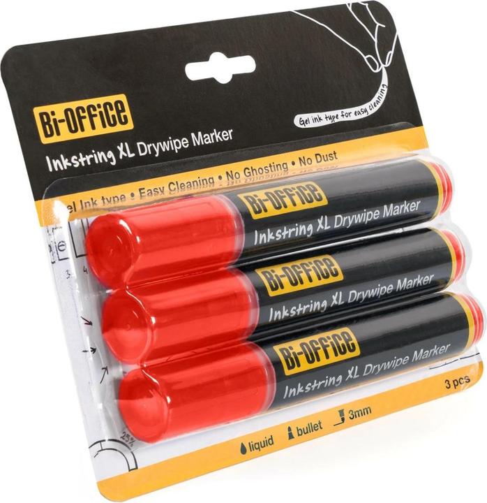 Actual product image Bi-Office Whiteboard marker Inkstring Red, 3 pcs. (3 x)