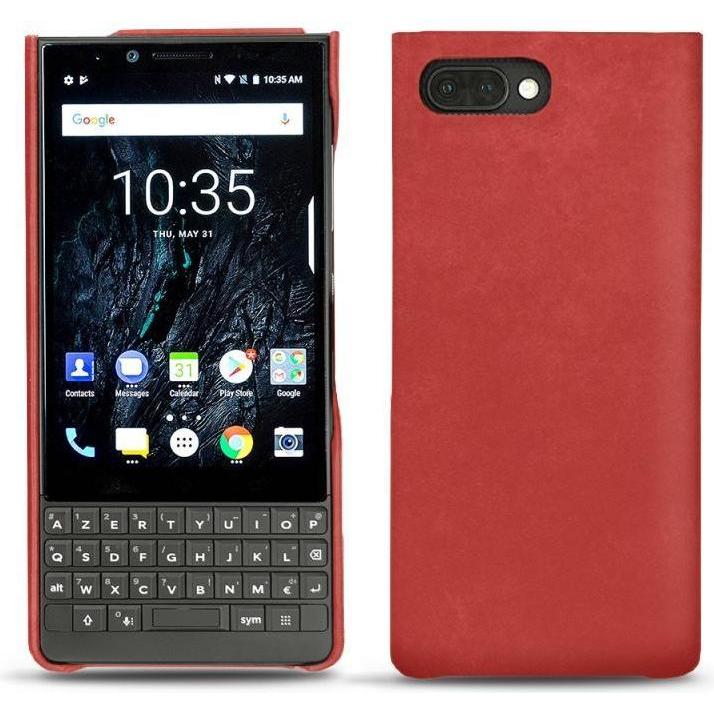 Noreve Lederschutzhülle (Blackberry KEY2), Smartphone Hülle, Rot