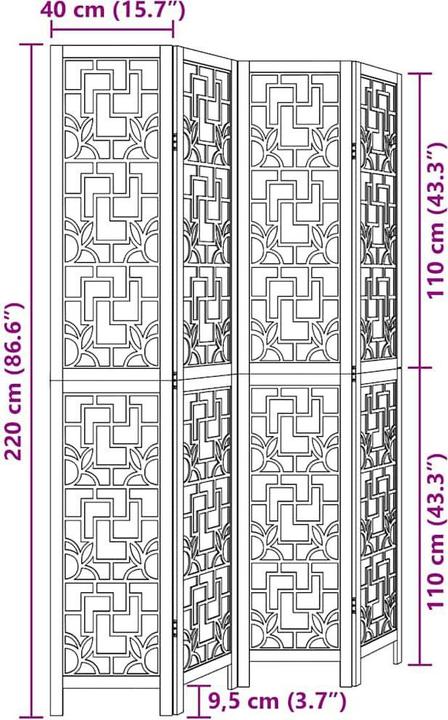 Produktbild vidaXL Paravent