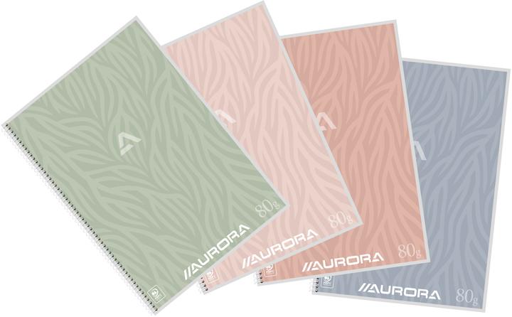 Actual product image Aurora Spiral notebook (A4, Lined, Soft cover)
