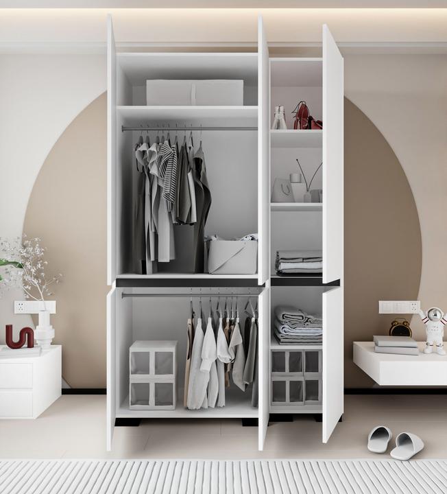 Produktbild Homitis Floransa 135 White Wardrobe (135 x 52 x 210 cm)