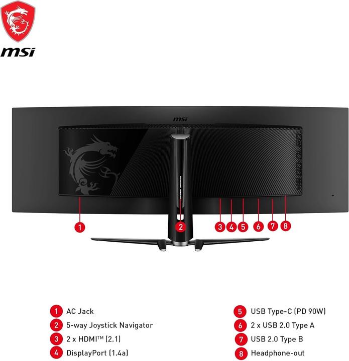 Image du produit MSI MPG 491CQP QD-OLED (5120 x 1440 pixels, 49")