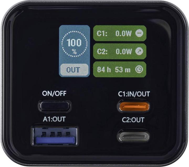 Image du produit Voltcraft VC-C904 Powerbank 20000 mAh USB PD 3.0 Li-Ion Grau (matt) Statusanzei (20000 mAh)