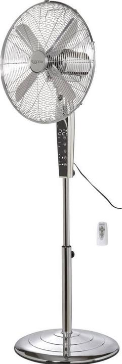 Produktbild Sygonix Standventilator 50 W (Ø x H) 440 mm x 1300 mm Chrom LED-Display, Oszil (65.70 dB)