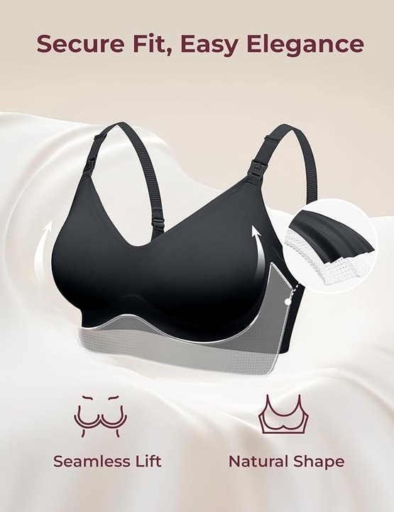 Produktbild Momcozy Nursing Bra black L (L)