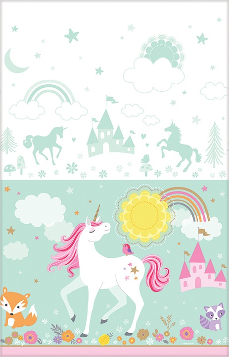 Actual product image Amscan Nappe Anniversaire Licorne (137 x 243 cm)