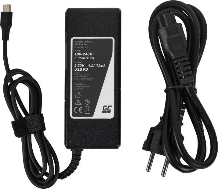 Produktbild GreenCell Green Cell AD139P Netzteil & Spannungsumwandler Universal 90 W Schwarz (90 W)