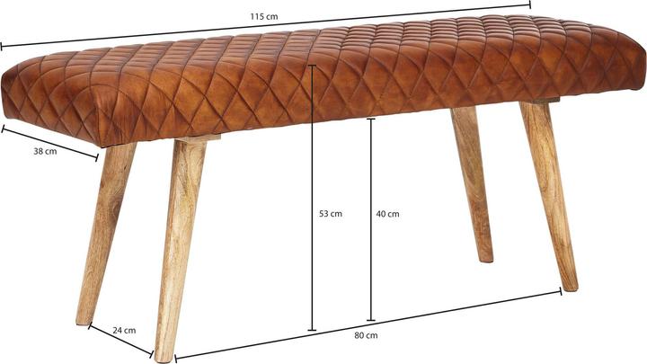 Actual product image Wohnling Genuine leather (115 cm)