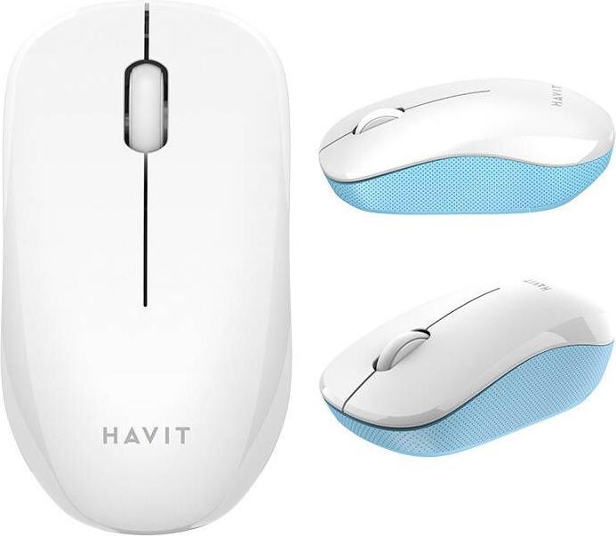 Actual product image Havit MS66GT-WB universal wireless mouse (white&blue) (Wireless)