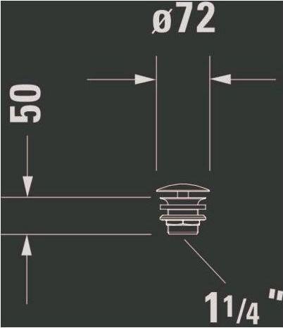 Actual product image Duravit Shaft valve 50mm black matt