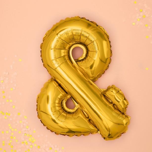 Produktbild Partydeco Ballon "&" aus Gold (1x)