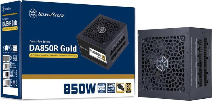 Immagine prodotto Silverstone SST-DA850R-GMA - Alimentatore 80 PLUS Gold 850W ATX 3.0 e PCIe 5.0 completamente modulare (850 W)