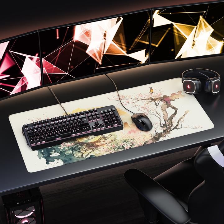 Immagine prodotto Titanwolf Gaming Mauspad, 900 x 400mm XXL Speed Gaming Mausmatte, Mousepad Extragrosse Fläche, Japan Painting (XXL)