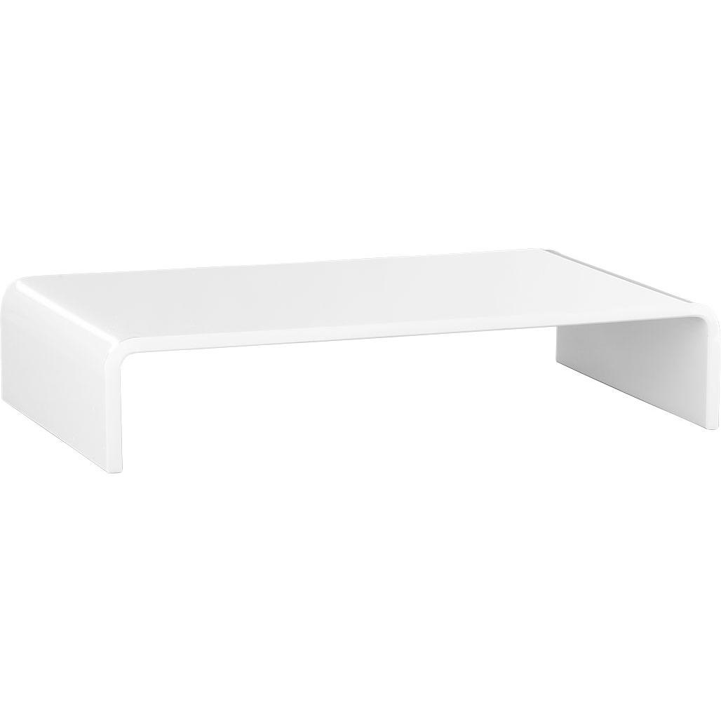 2x 0 Acryl-Medienträger U-Form, Monitor Erhöhung, Weiss