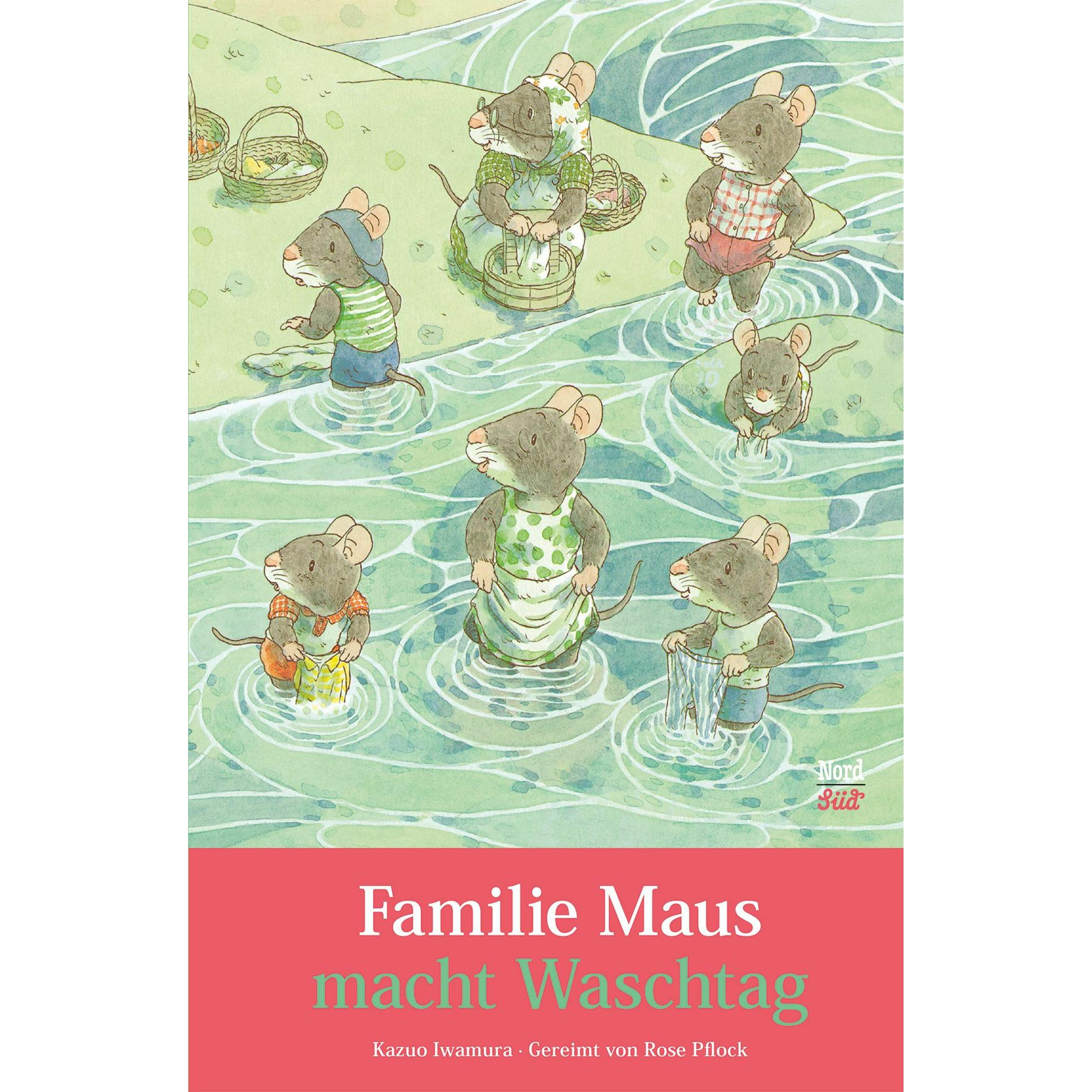 Familie Maus macht Waschtag, Kinderbücher von Kazuo Iwamura, Rose Pflock