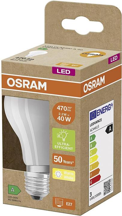 Produktbild Osram Led Filament Classic A (E27, 2.50 W, 470 lm, 1 x, A)
