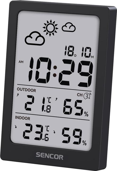 Image du produit Sencor SWS 2300 B Wetterstation schwarz / LCD / Funksensor
