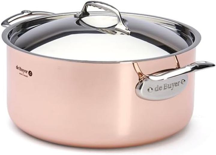 Produktbild de Buyer Inocuivre Kochtopf mit Deckel (Kochtopf, Edelstahl, Kupfer, 28 x 13.50 cm)