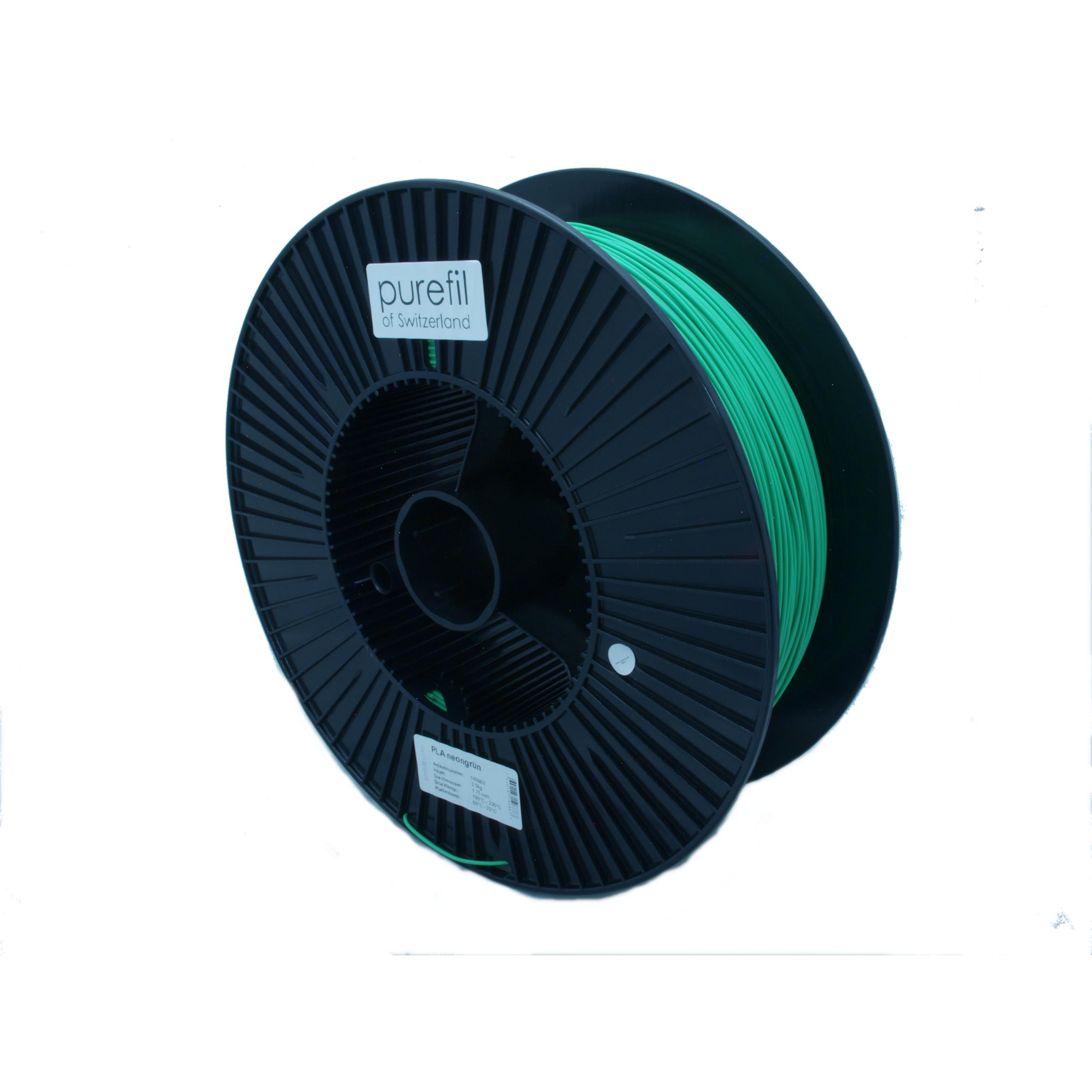 Purefil PLA Filament (PLA, 1.75 mm, 2500 g, Grün), 3D Filament, Grün