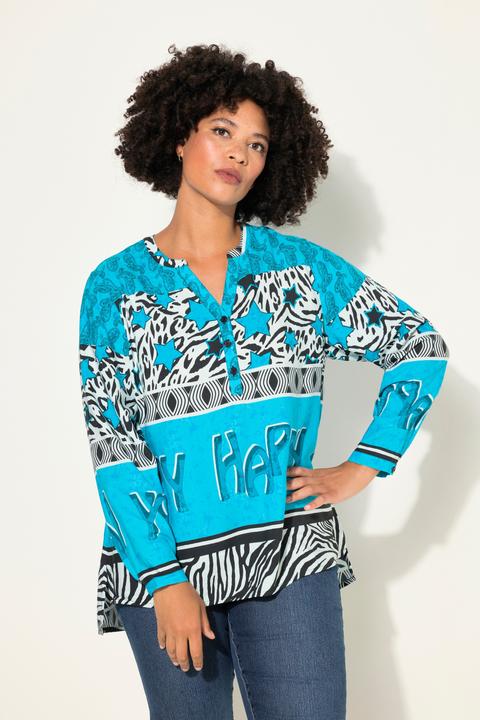 Produktbild Angel of Style Bluse, A-Linie, Happy Mustermix, Langarm (50)