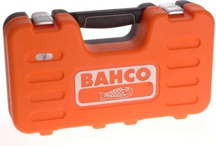Produktbild Bahco 1/4"- und 1/2"-Steckschlüssel-Satz, metrisch, Doppelsechskant, inklusive Umschaltknarre mit schla (1/2", 1/4")