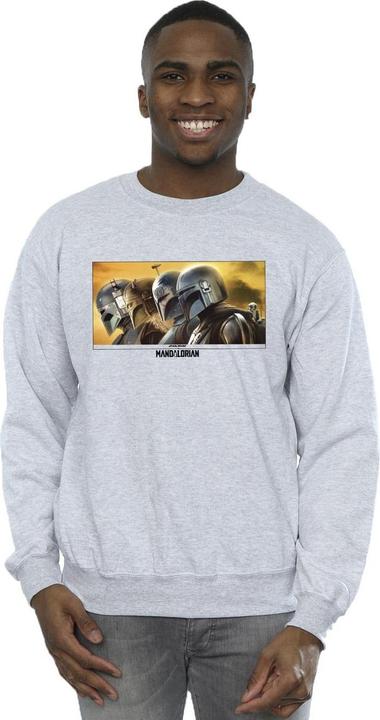 Actual product image Star Wars Mens The Mandalorian Painted Group Sweatshirt (M)