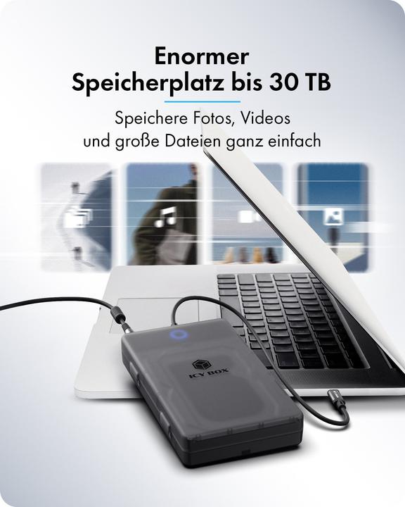 Produktbild Icy Box Spade Base 388 – 3.5" SATA Gehäuse USB 3.0 (3.5")