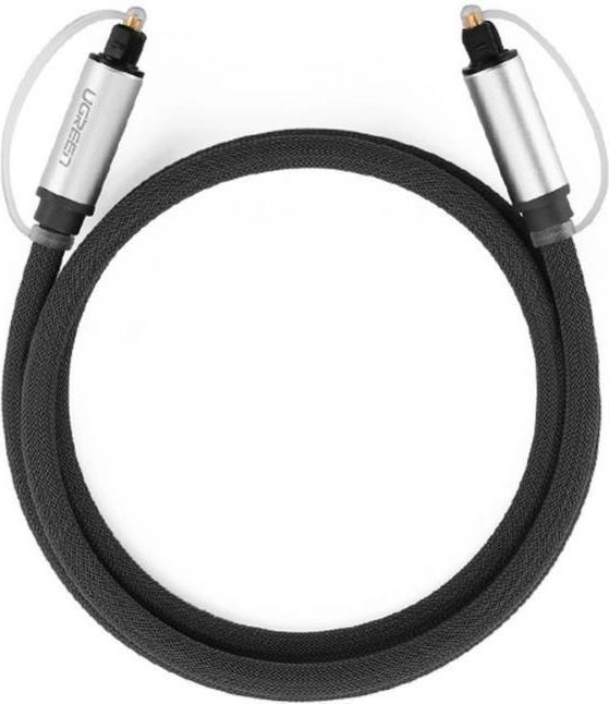Productafbeelding Ugreen AV108 Toslink audio optische kabel, gevlochten aluminium, 2m (zilver) (2 m, TOSLINK)