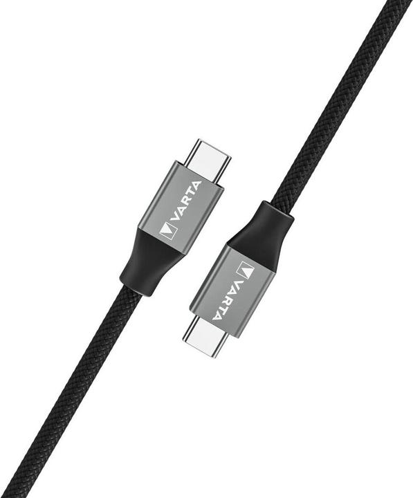 Actual product image Varta Speed Charge & Sync Cable USB Type C to USB Type C (2 m, USB 3.1, 100 W)