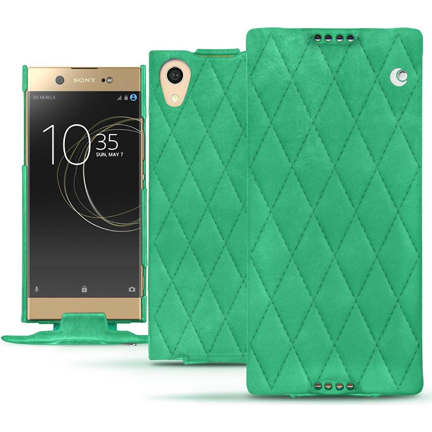 Thumbnail - Noreve Lederschutzhülle vertikal (Sony Xperia XA1 Ultra), Smartphone Hülle, Grün