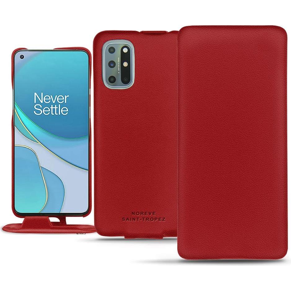 Thumbnail - Noreve Lederschutzhülle vertikal (OnePlus 8T), Smartphone Hülle, Rot