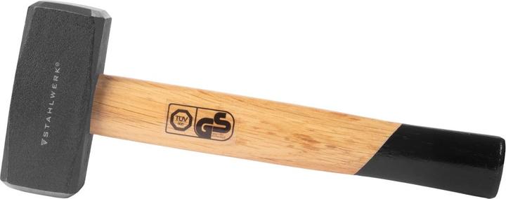 Actual product image Stahlwerk Mallet set of 2 1500g Carbon steel plate hammer Wooden handle (1650 g)