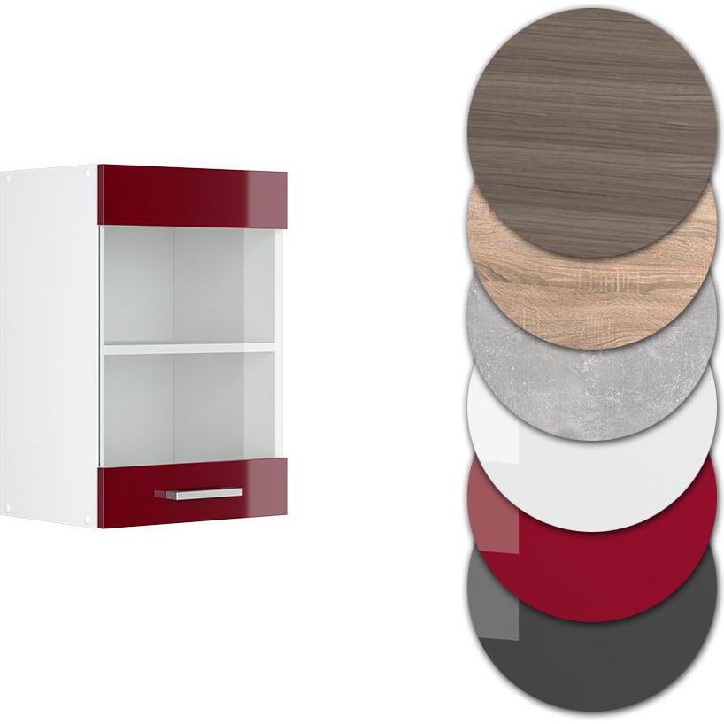 Vicco, Regal, Küchenglasschrank R-Line