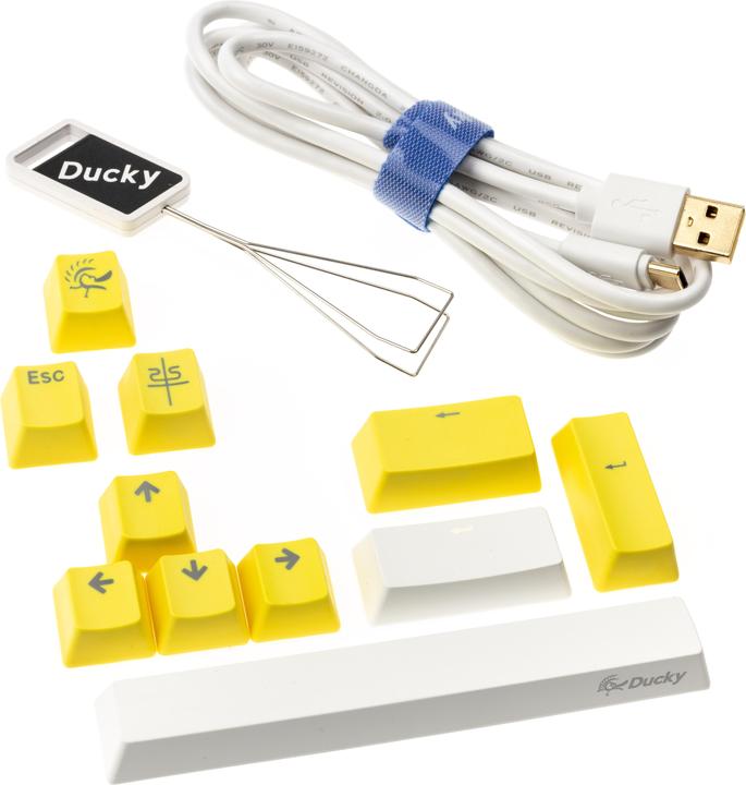 Produktbild Ducky One 2 Pro Mini White Edition Gaming Tastatur, RGB LED - Cherry Brown (US) (USA, Kabelgebunden)