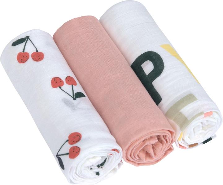 Lässig Mullwindeln & Mulltücher Mulltuch 3er Pack Heavenly Soft Swaddle L (80 cm, 80 cm)