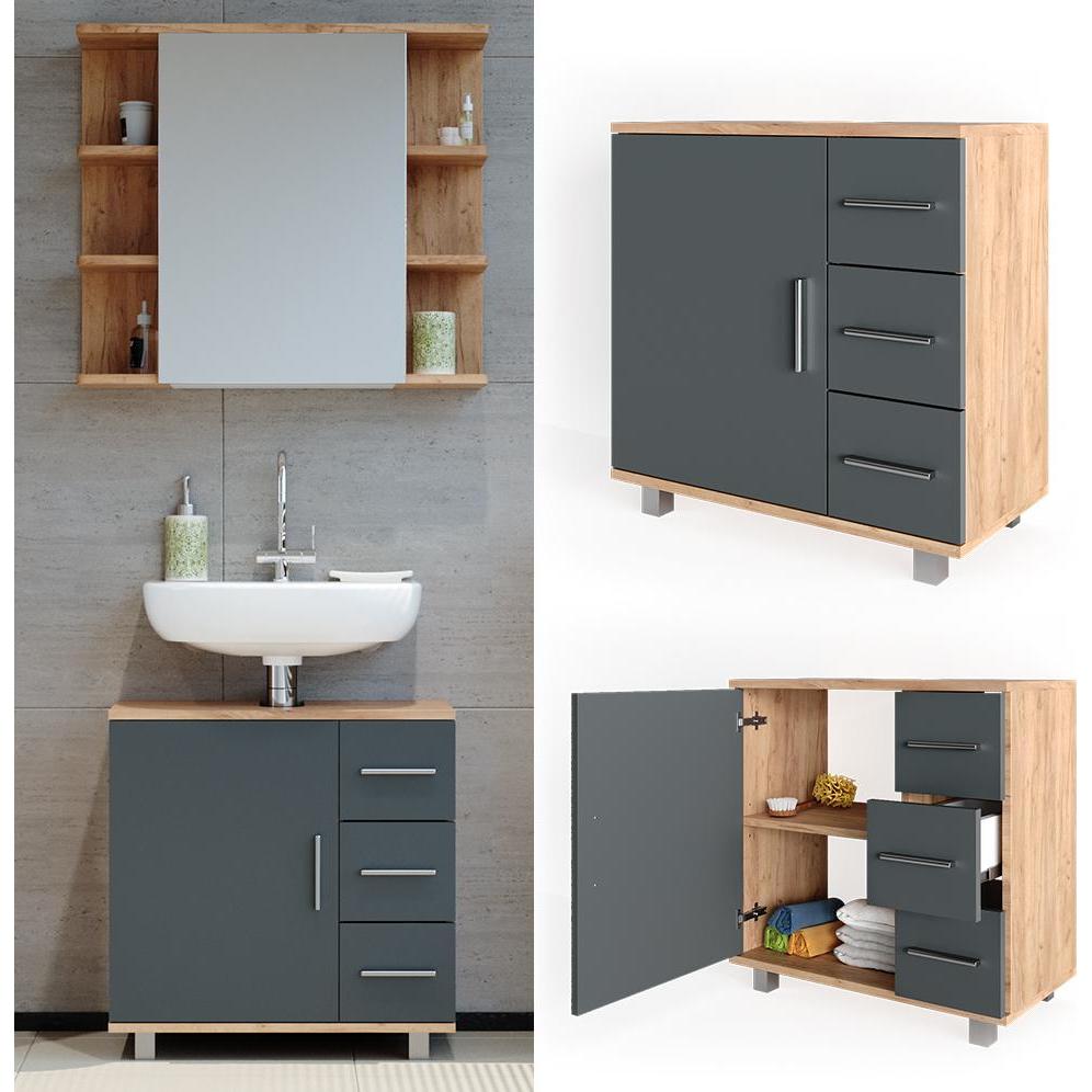 Thumbnail - Vicco, Waschbeckenunterschrank, Ilias (60 x 33 x 61 cm)